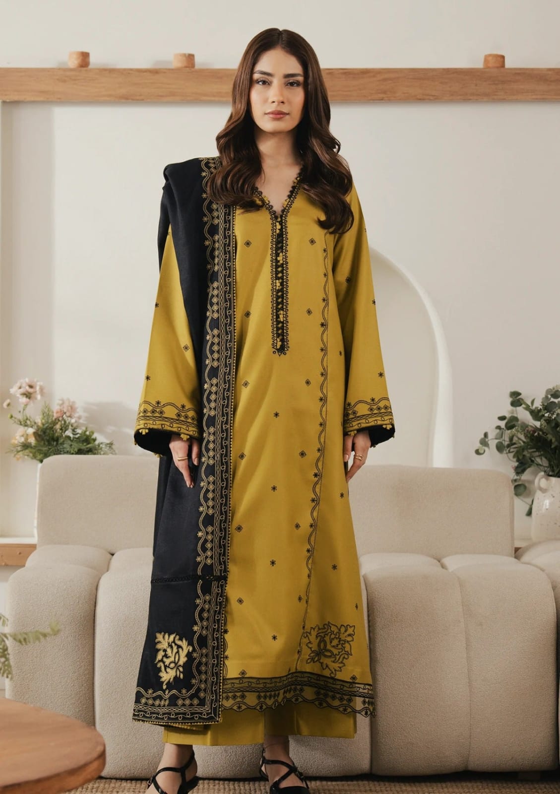 Dhanak Embroidery 3PC SUIT BTK-1028