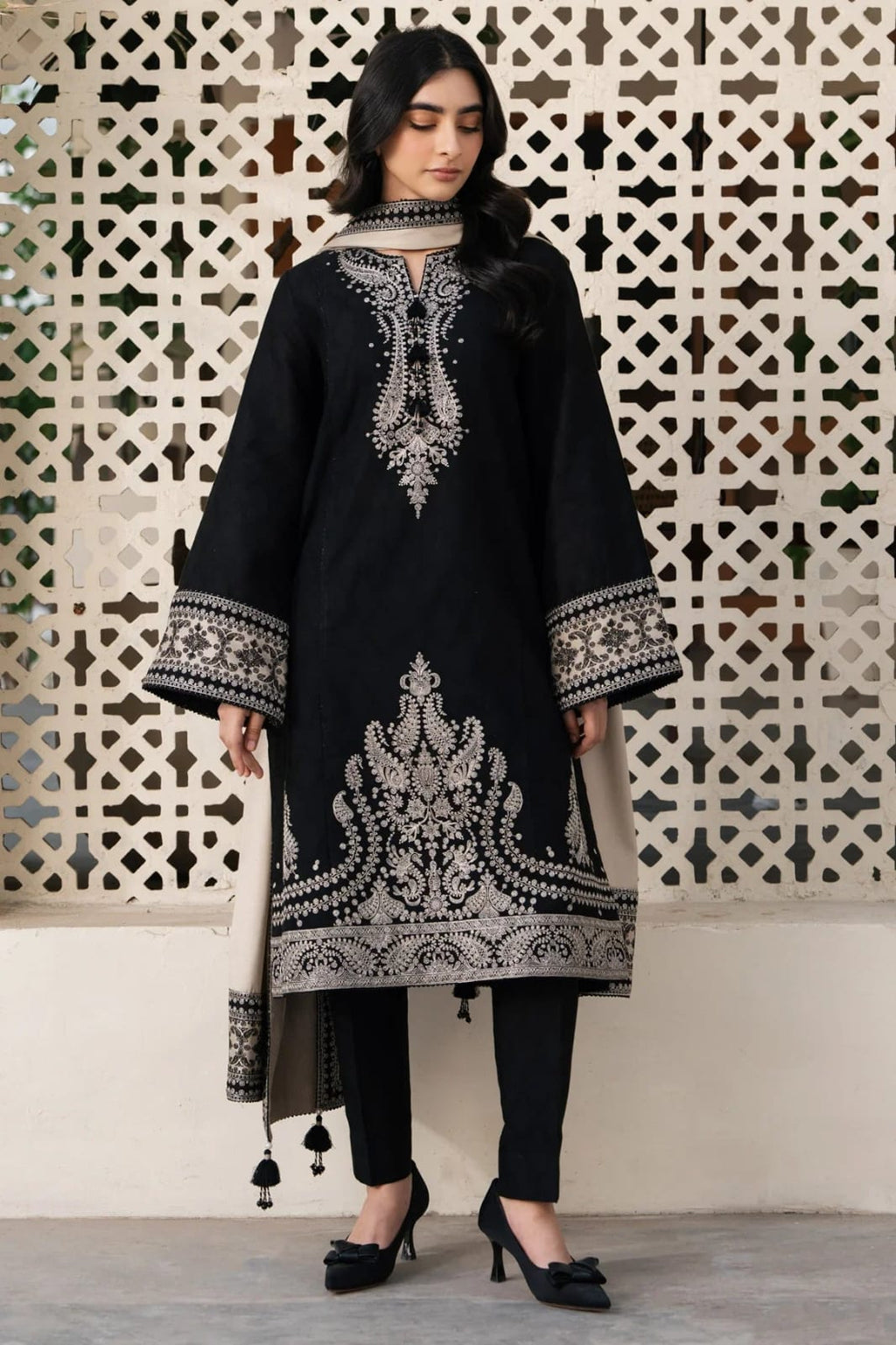 Dhanak Embroidery 3PC SUIT BTK-1030
