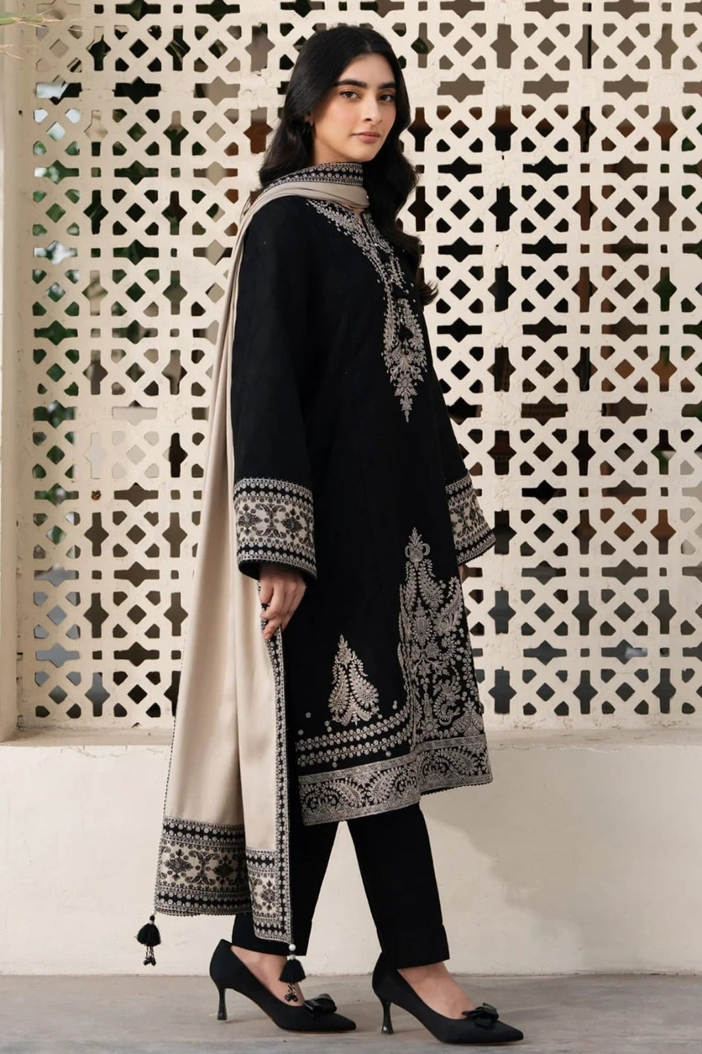 Dhanak Embroidery 3PC SUIT BTK-1030