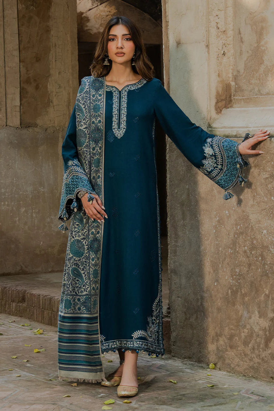 Dhanak Embroidery 3PC SUIT BTK-1031