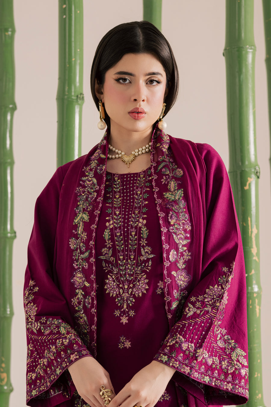 Dhanak Embroidery 3PC SUIT BTK-1034