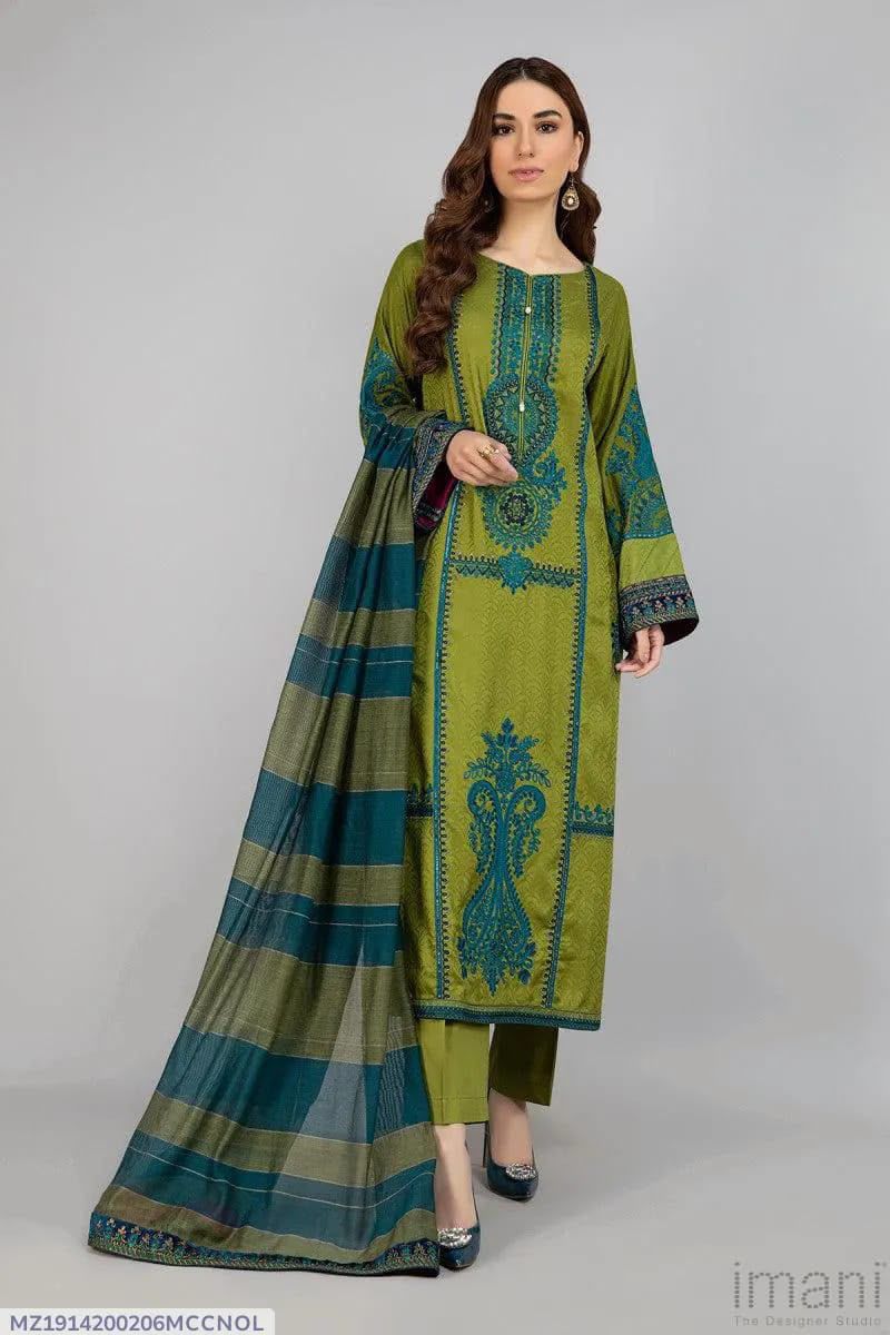 Dhanak Embroidery 3PC SUIT BTK-1045