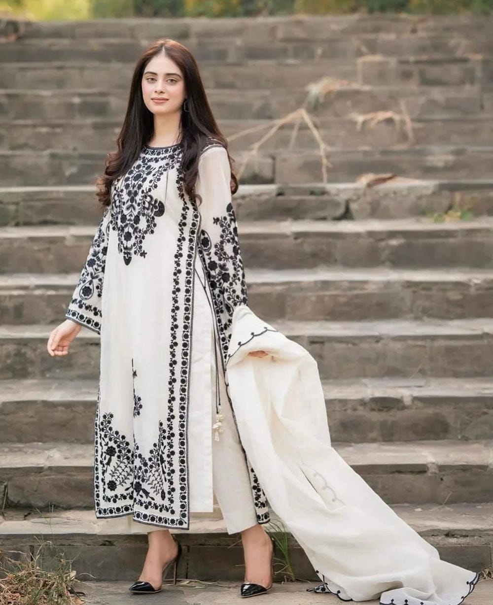 Dhanak Embroidery 3PC SUIT BTK-1046