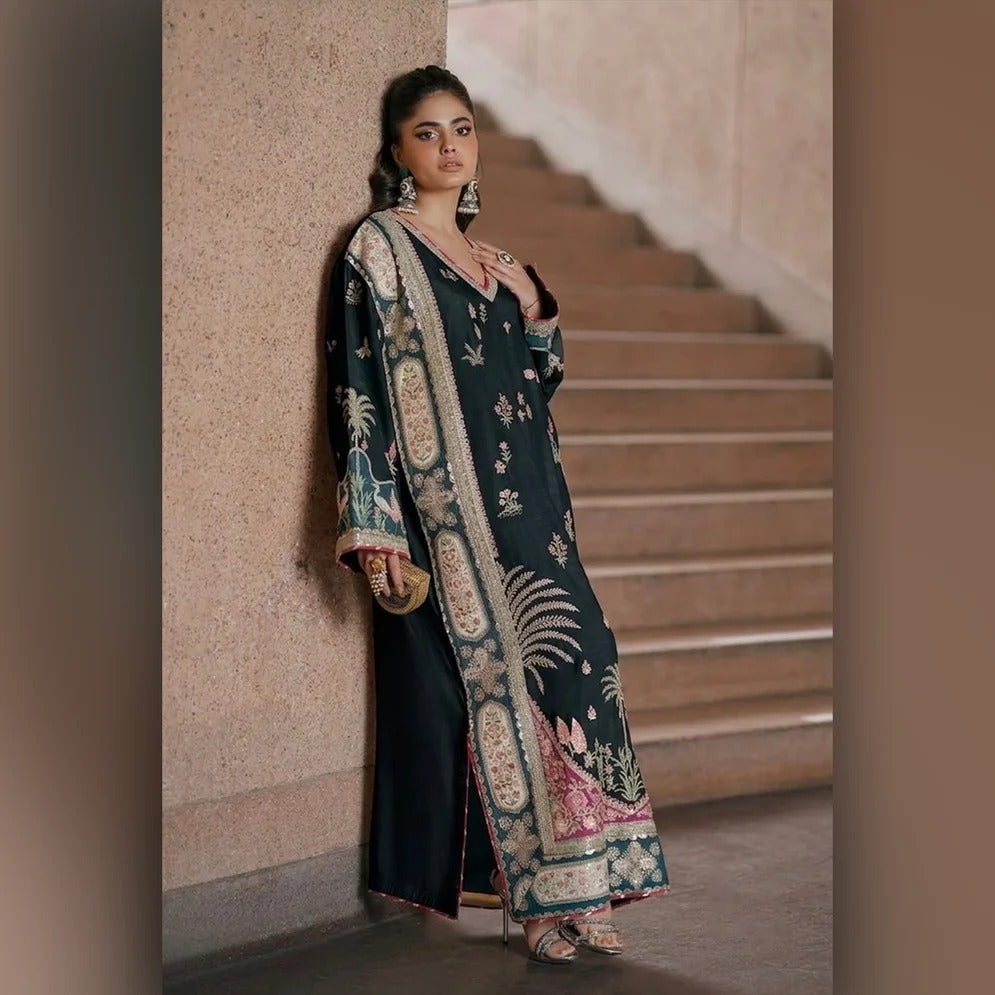 Shamoz silk Embroidery 2PC SUIT BTK-1047