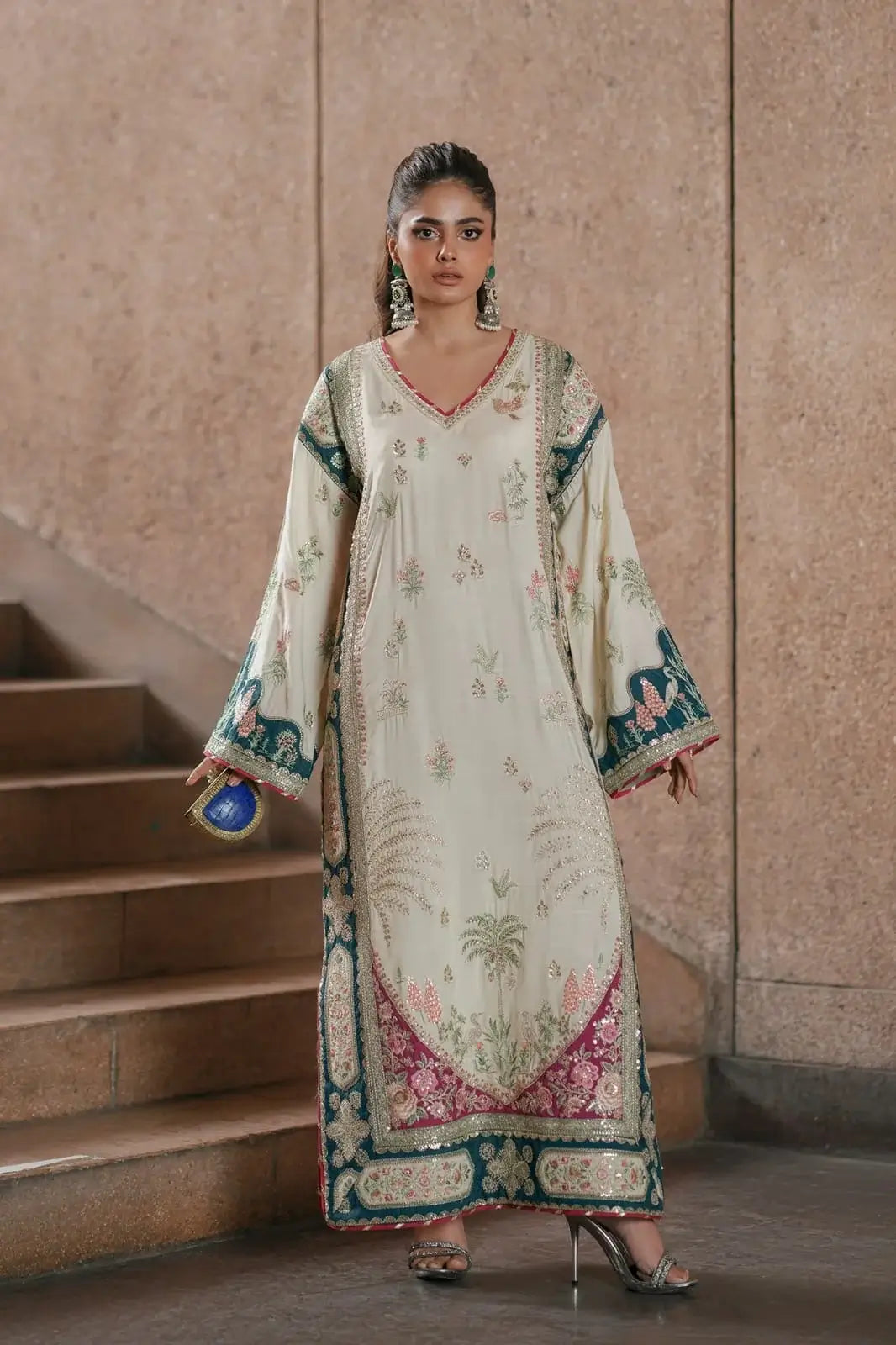 Shamoz silk Embroidery 2PC SUIT BTK-1048