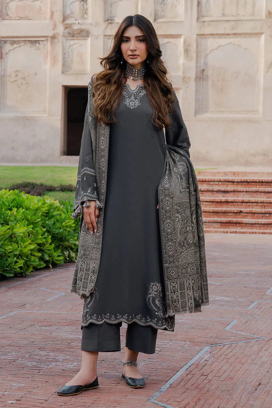 Dhanak Embroidery 3PC SUIT BTK-1049