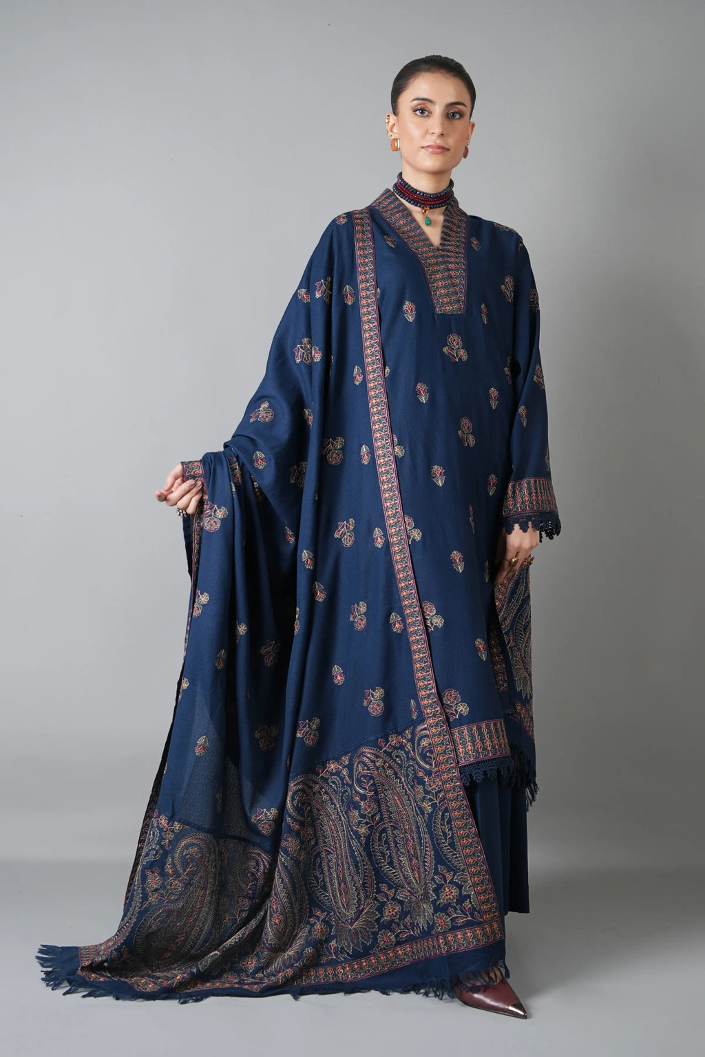 Dhanak Embroidery 3PC SUIT BTK-1051
