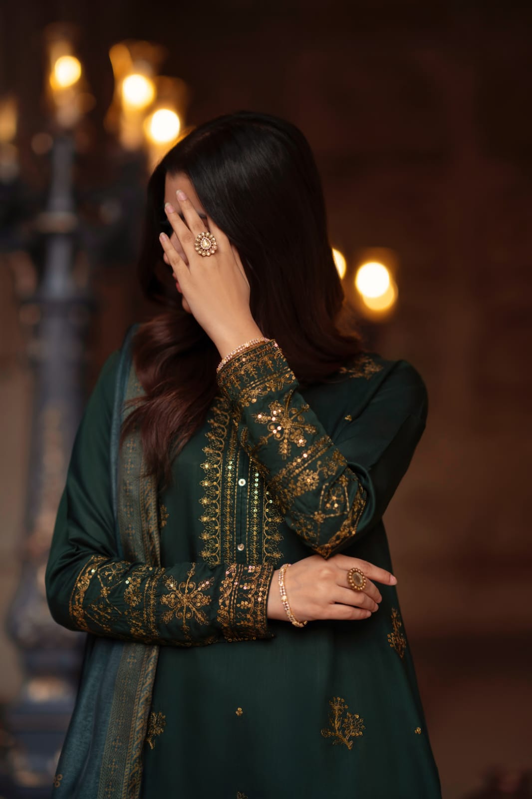 Dhanak Embroidery 3PC SUIT BTK-1057