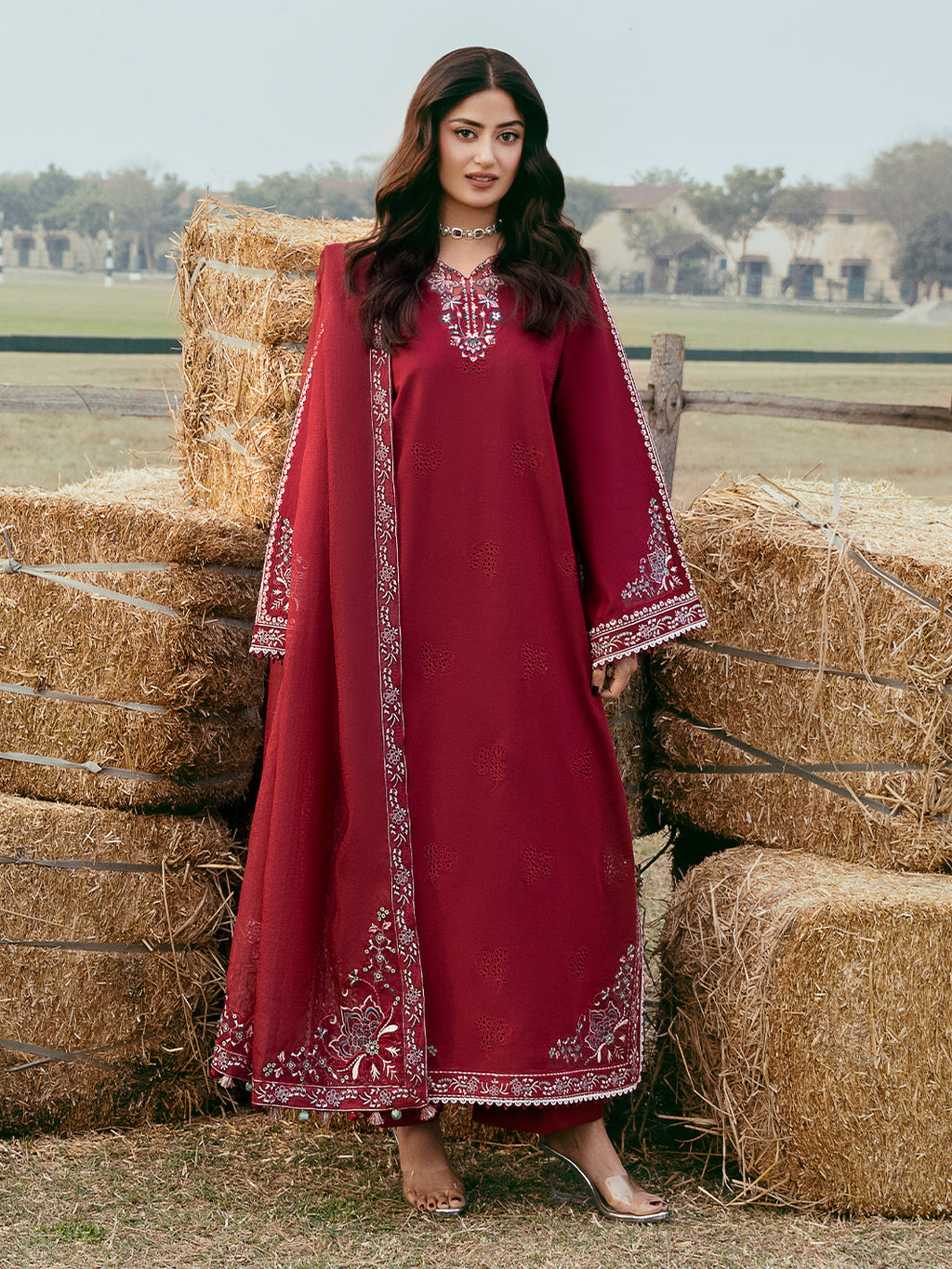 Dhanak Embroidery 3PC SUIT BTK-1058