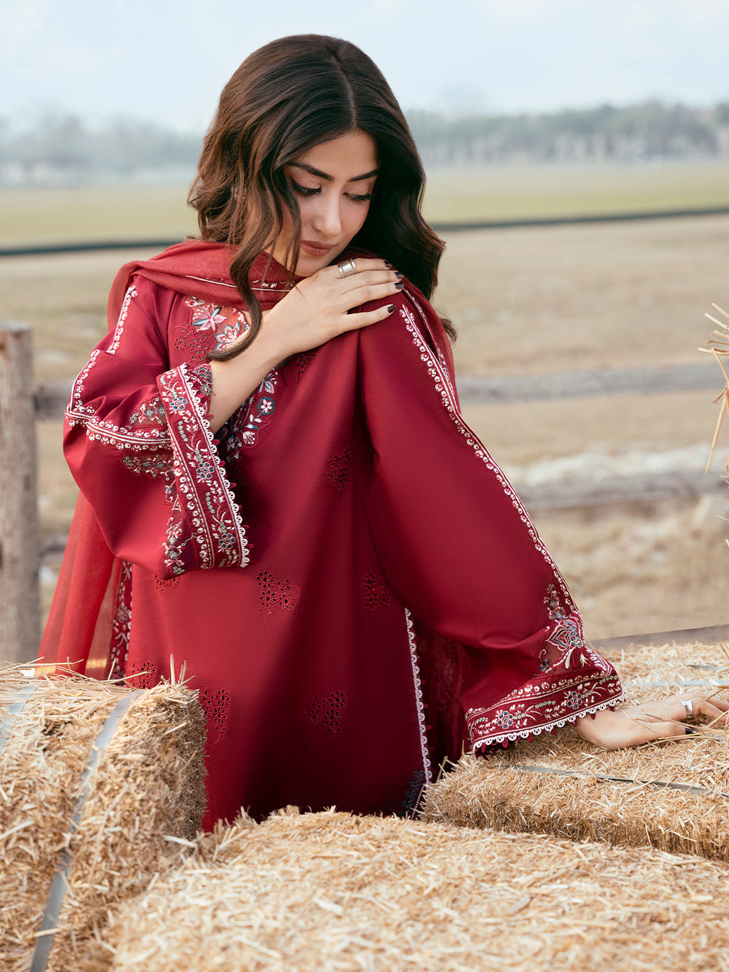 Dhanak Embroidery 3PC SUIT BTK-1058