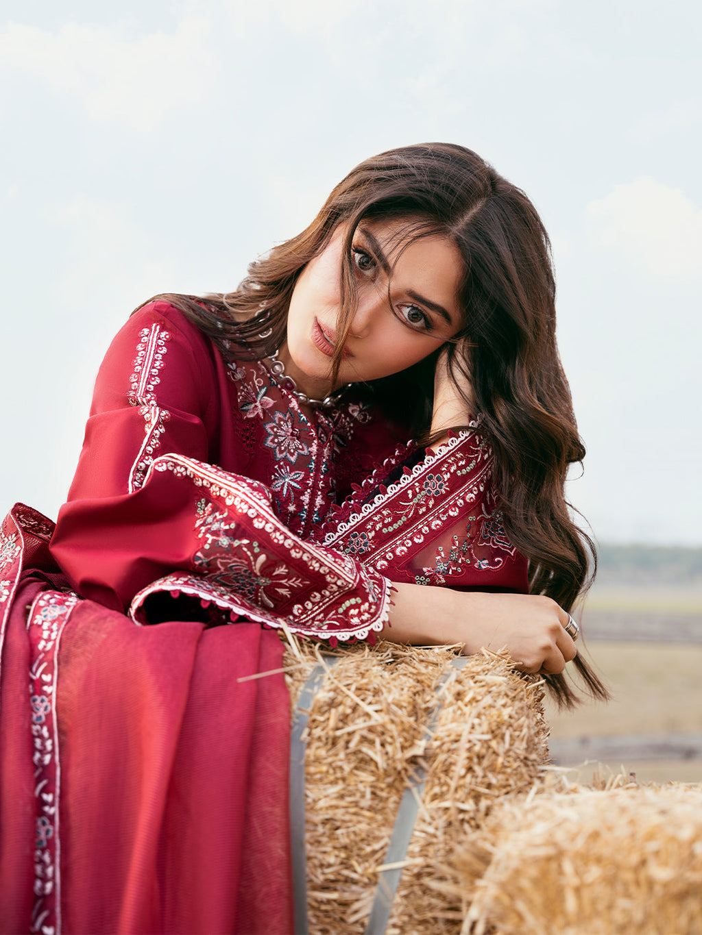 Dhanak Embroidery 3PC SUIT BTK-1058
