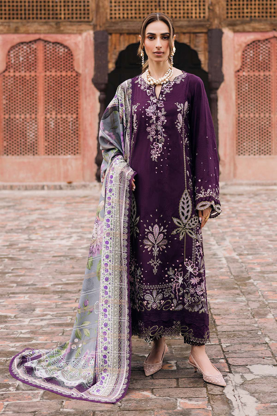 Dhanak Embroidery 3PC SUIT BTK-1059