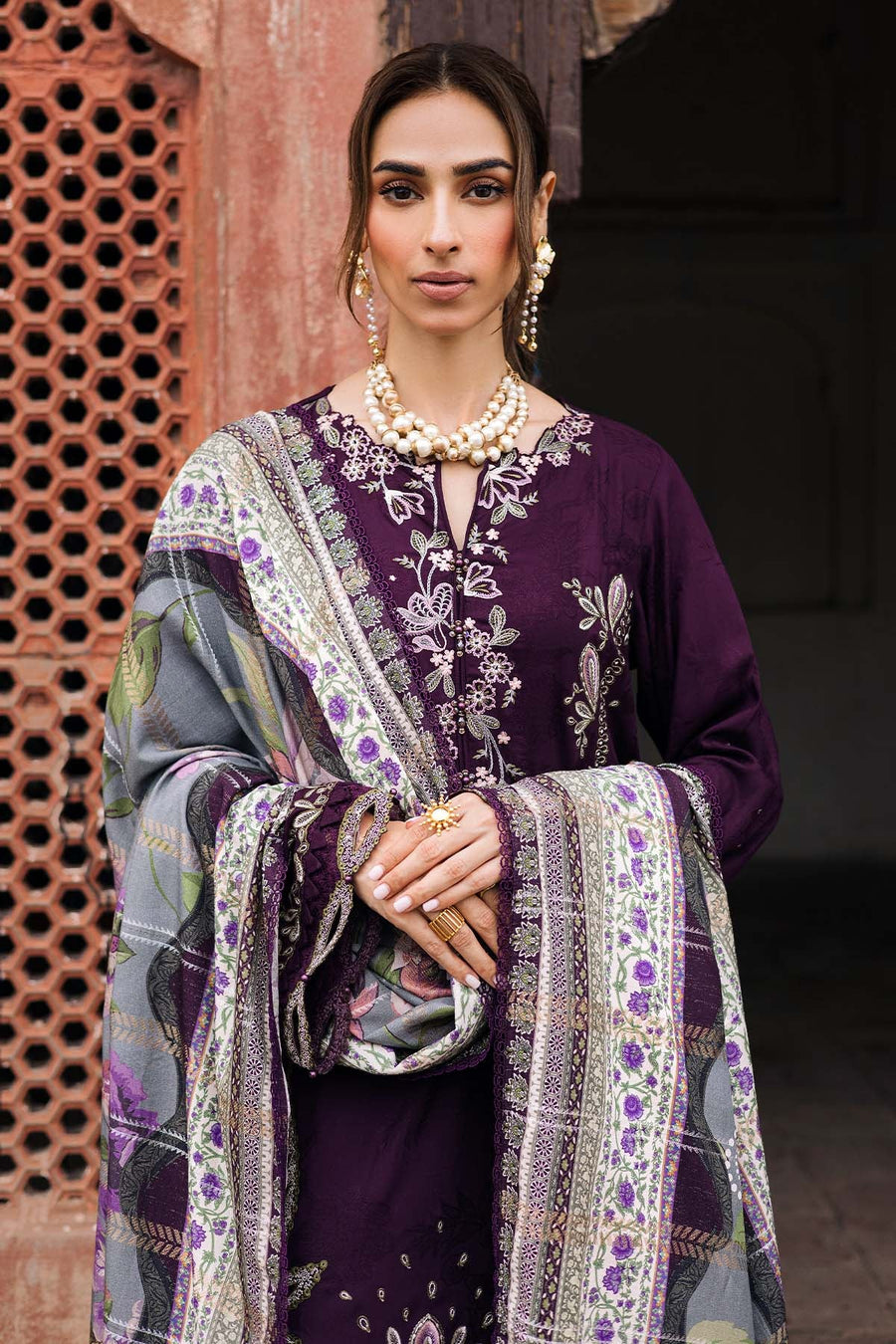 Dhanak Embroidery 3PC SUIT BTK-1059