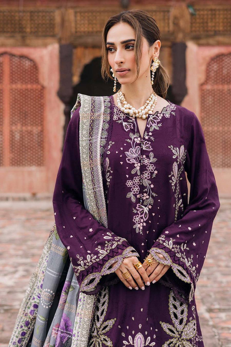 Dhanak Embroidery 3PC SUIT BTK-1059