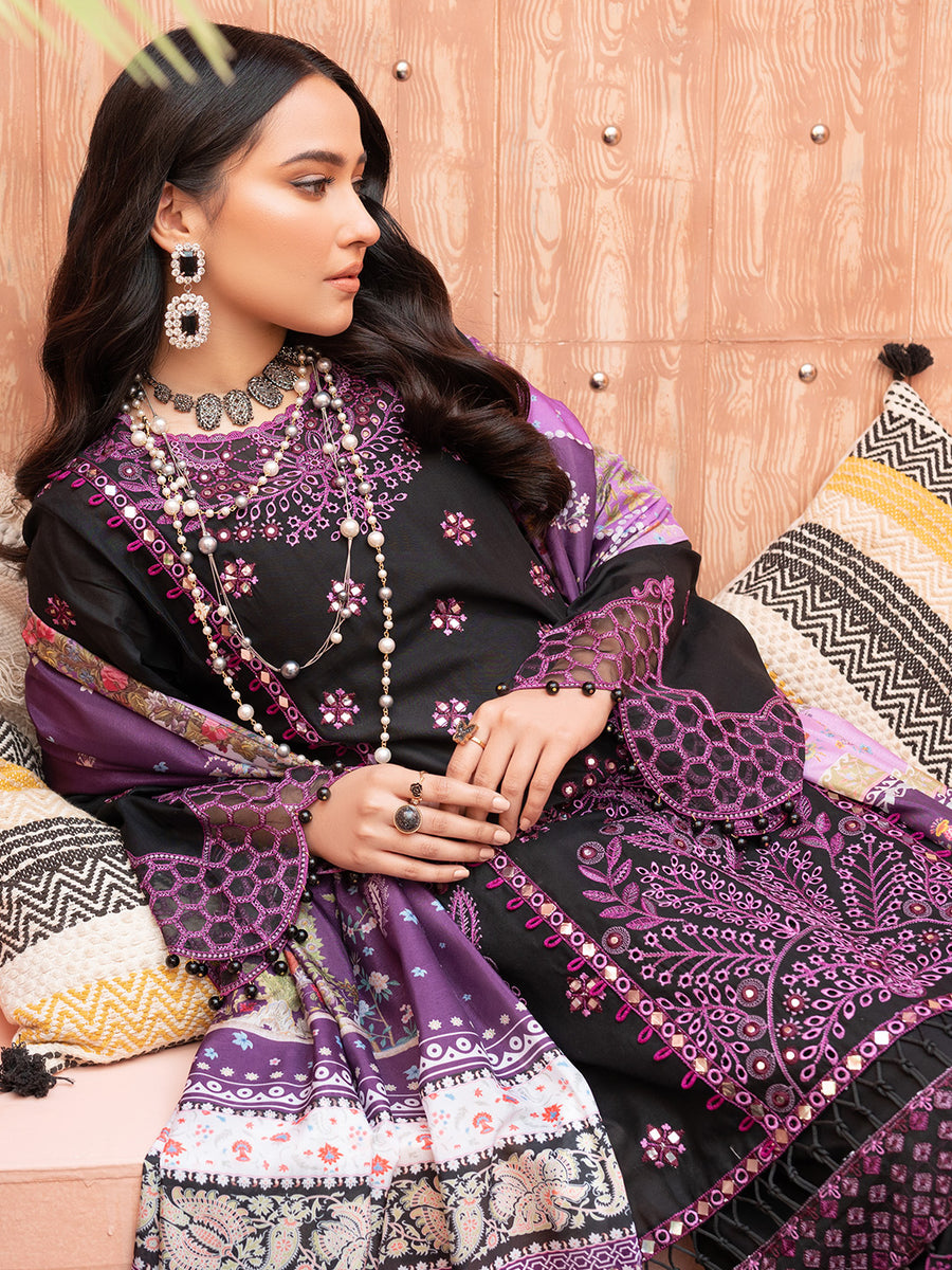 Dhanak Embroidery 3PC SUIT BTK-1060