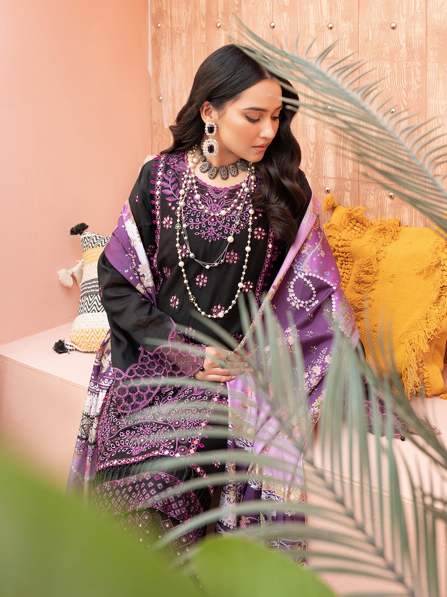 Dhanak Embroidery 3PC SUIT BTK-1060