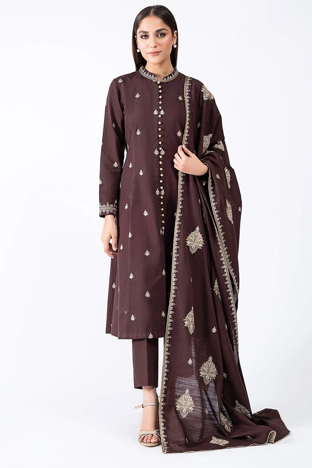 Dhanak Embroidery 3PC SUIT BTK-1061