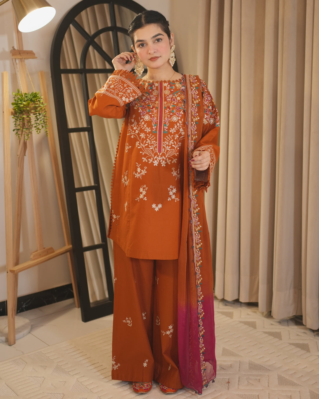 Dhanak Embroidery 3PC SUIT BTK-1062
