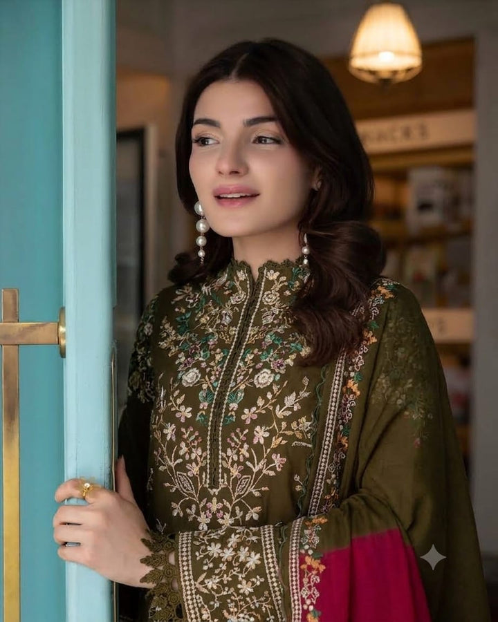 Dhanak Embroidery 3PC SUIT BTK-1063