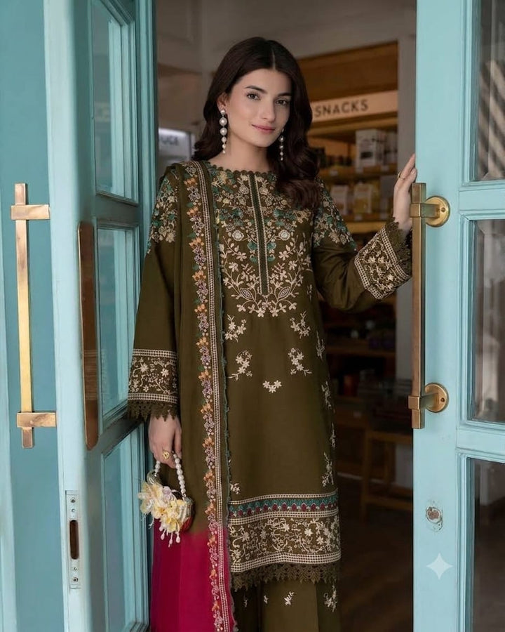 Dhanak Embroidery 3PC SUIT BTK-1063