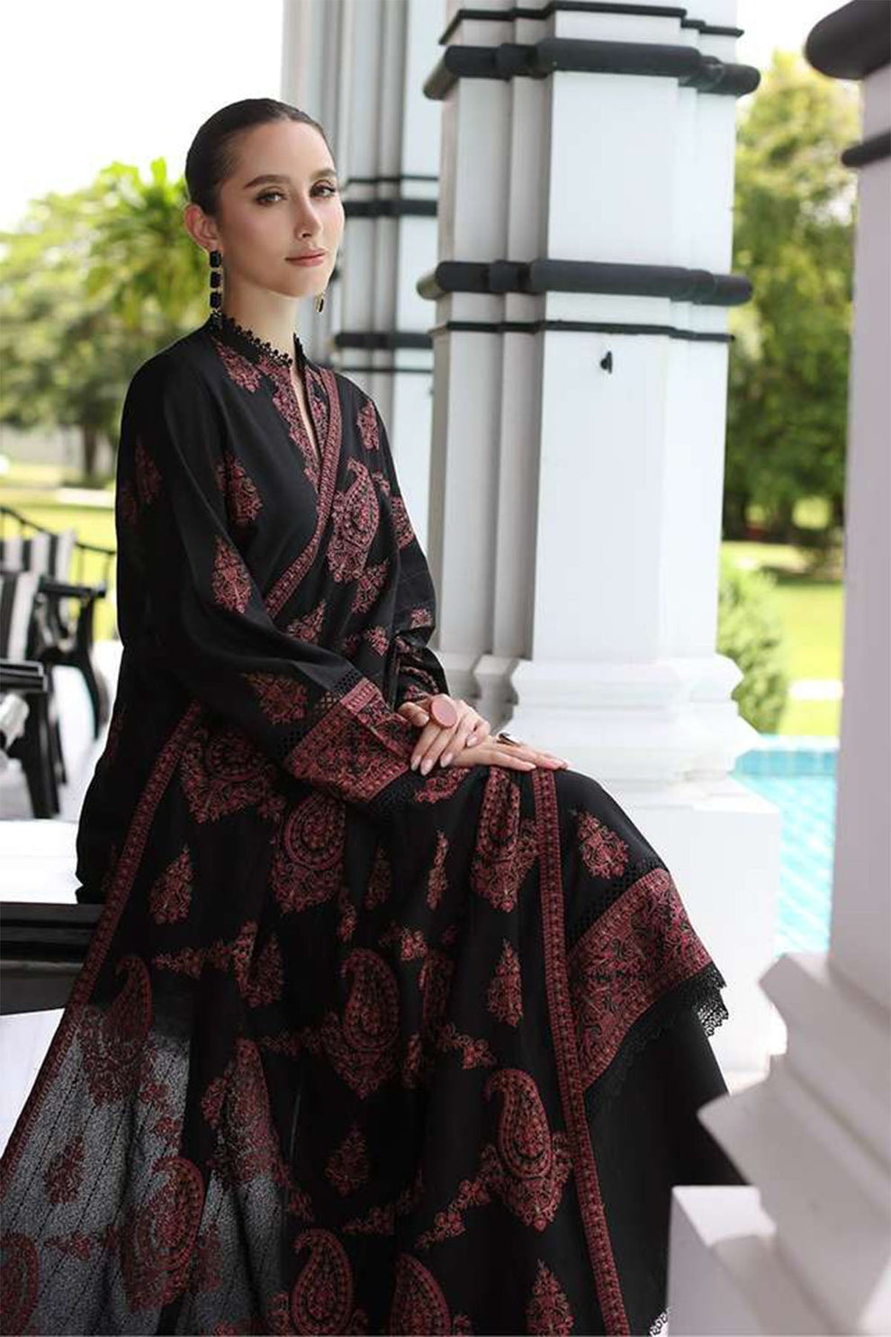 Dhanak Embroidery 3PC SUIT BTK-1064