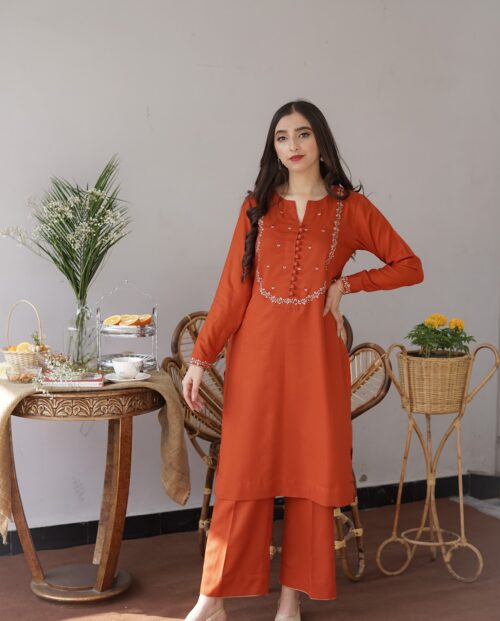 Ginger Dhanak Heavy 3pc Emboidery SM-1036