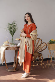 Ginger Dhanak Heavy 3pc Emboidery SM-1036