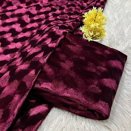 Premium Korean Velvet 2-piece Unstitched BS-12