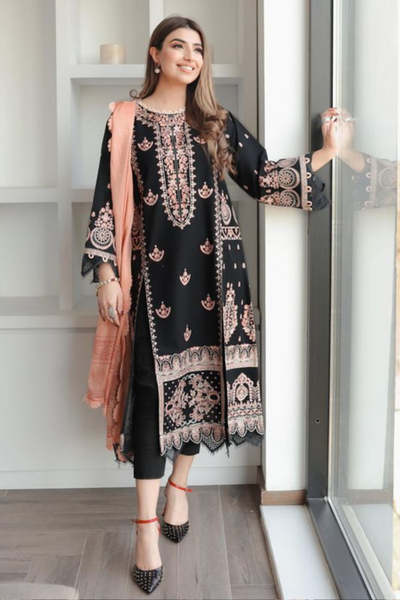 3PC Embroidered IR046-M