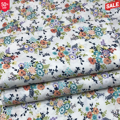 BS CAMBRIC COTTON FLORAL PRINT 2PC
