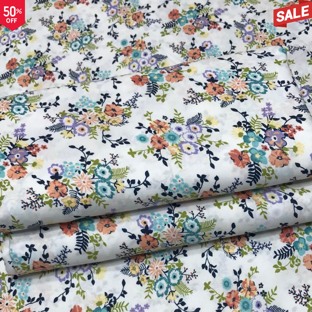 BS CAMBRIC COTTON FLORAL PRINT 2PC