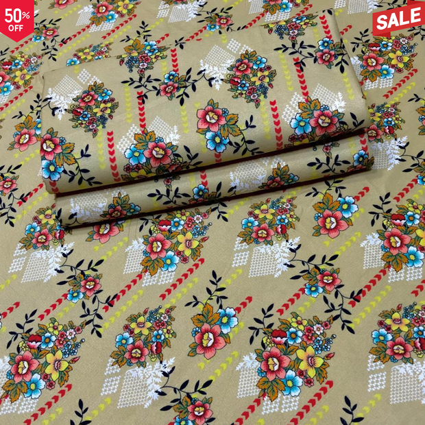 BS CAMBRIC COTTON FLORAL PRINT 2PC