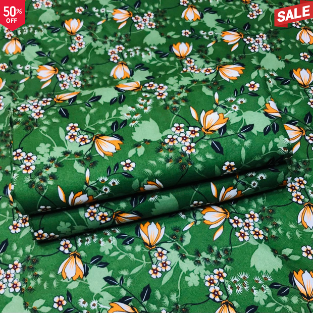 KHADDAR BS FLORAL PRINT 2PC