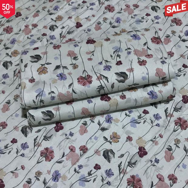 KHADDAR BS FLORAL PRINT 2PC