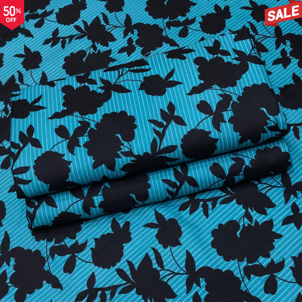 KHADDAR BS FLORAL PRINT 2PC