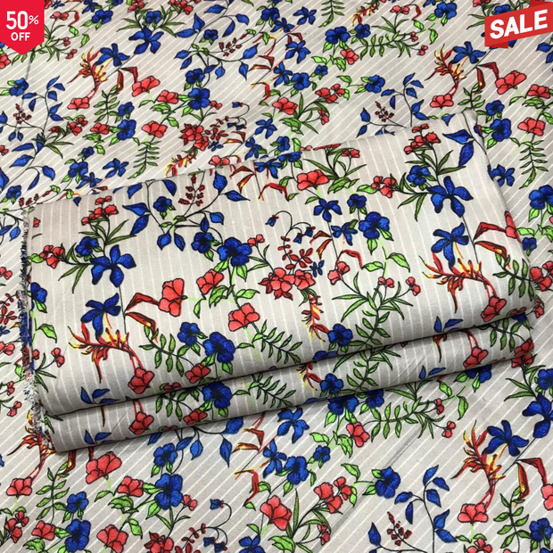 NEW-KHADDAR-BS FLORAL PRINT 2PC