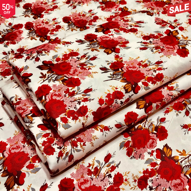 NEW-KHADDAR-BS FLORAL PRINT 2PC