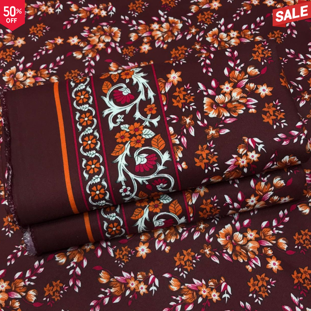 NEW-KHADDAR-BS FLORAL PRINT 2PC