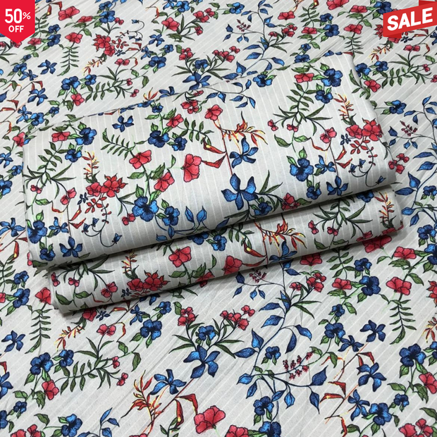 NEW-KHADDAR-BS FLORAL PRINT 2PC