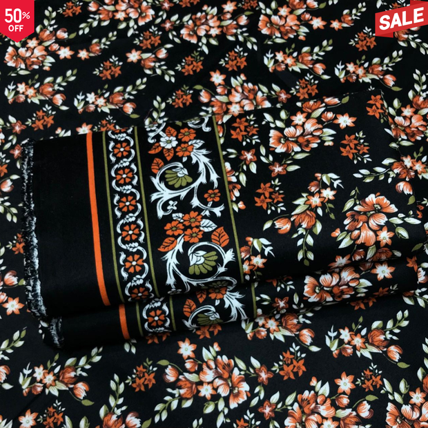 NEW-KHADDAR-BS FLORAL PRINT 2PC