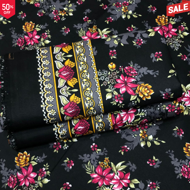 NEW-KHADDAR-BS FLORAL PRINT 2PC