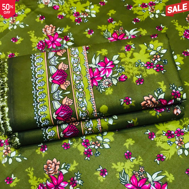 NEW-KHADDAR-BS FLORAL PRINT 2PC