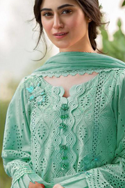 EMBROIDERED 3PC LAWN EMBROIDERED DRESS WITH CHIFFON EMBROIDERED DUPATTA  IR-302