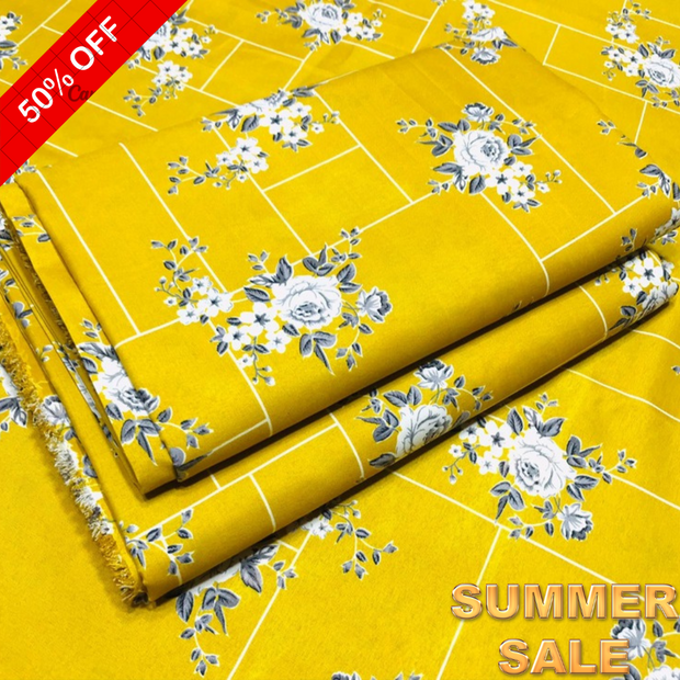 2025-FLORAL PRINTS 2PC SUMMER WEAR