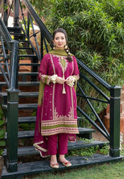 3PC Embroidered IR008