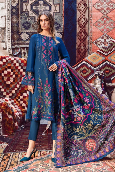 EMBROIDERED 3PC LAWN EMBROIDERED DRESS WITH CHIFFON EMBROIDERED DUPATTA  IR-102