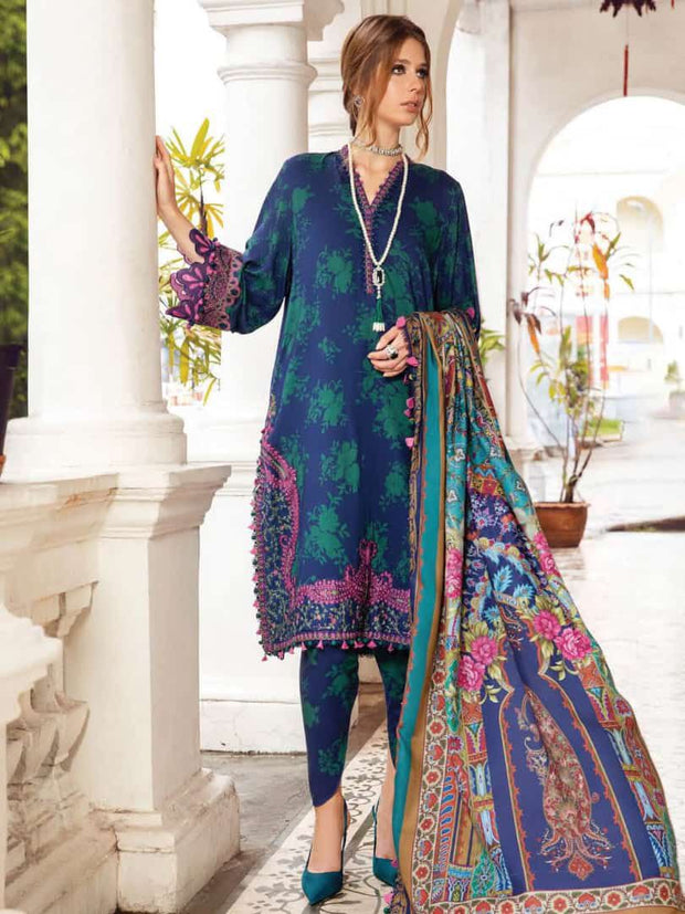 PRINTED 3PC LAWN PRINTEDDRESS WITH LAWM PRINTED DUPATTA  IR-1