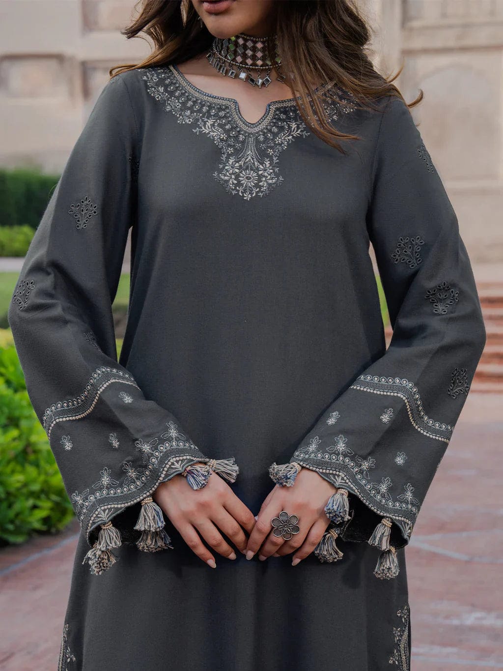 DHANAK EMB 3PC SUIT BH -001010