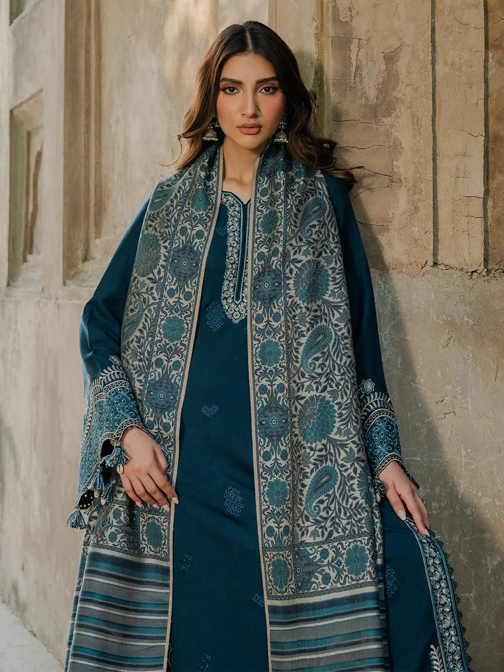 DHANAK EMB 3PC SUIT BH -001005