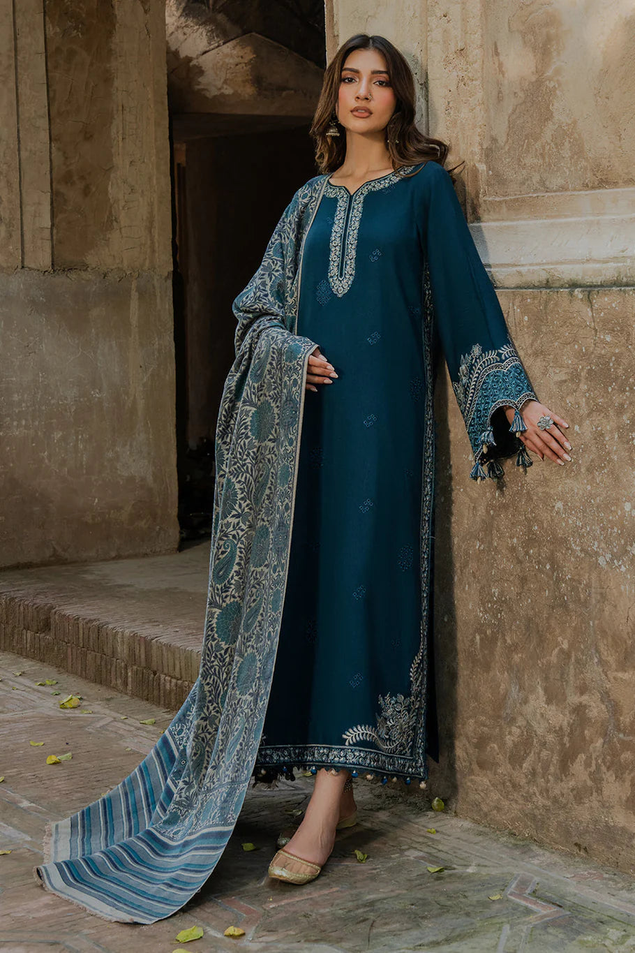 DHANAK EMB 3PC SUIT BH -001005
